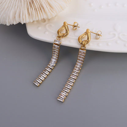 Diamonds Tassel Glowing Drop Earings
