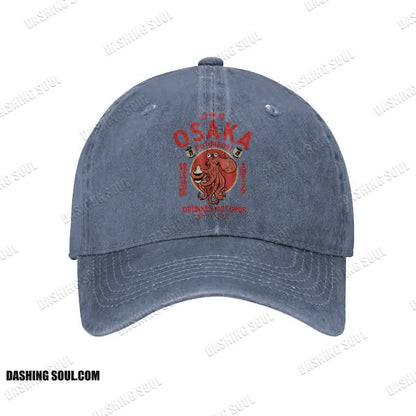 OSAKA Dotonbori Octopus Japanese Design Vintage Print Washed Cap