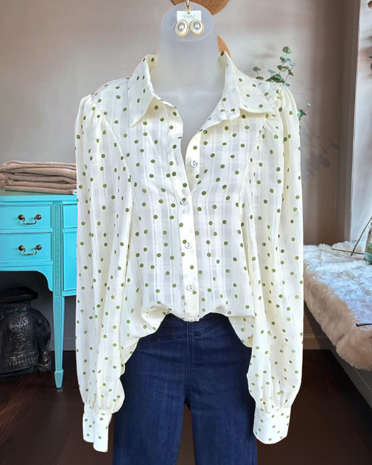 Elegant Polka Dot Blouse