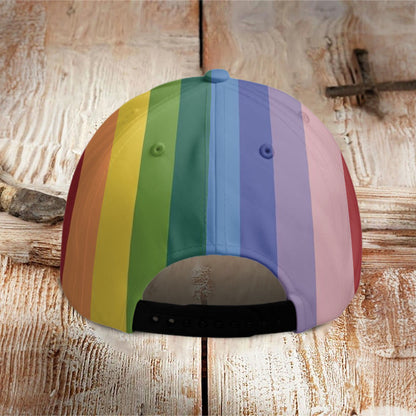 Dashingsoul Love Is Love Rainbow Black Cat Print Cap