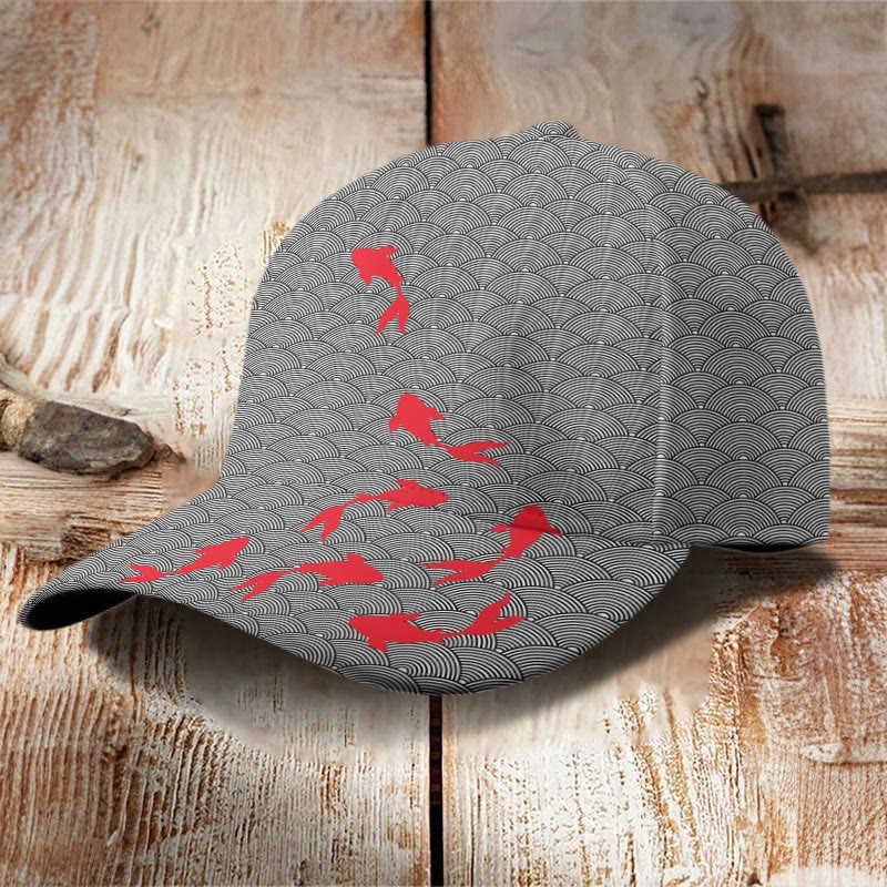 Dashingsoul Japanese Goldfish Art Print Casual Cap