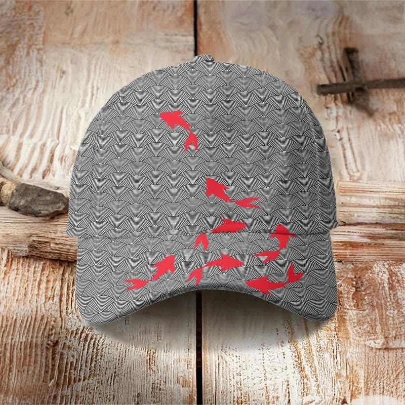 Dashingsoul Japanese Goldfish Art Print Casual Cap