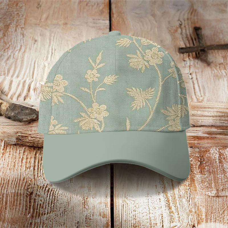 Dashingsoul Retro Floral Art Print Casual Cap