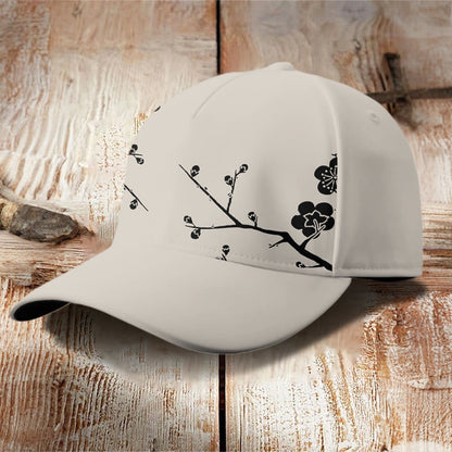 Dashingsoul Japanese Ink Sakura Art Print Casual Cap