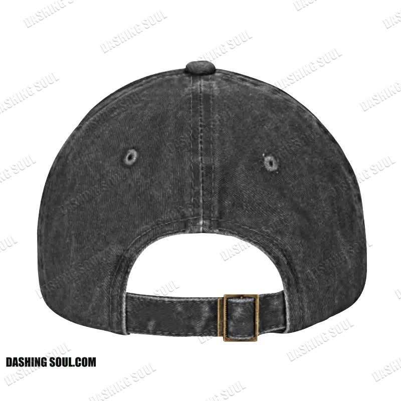 Unisex 100% Cotton Ninja Cat Vintage Print Cap