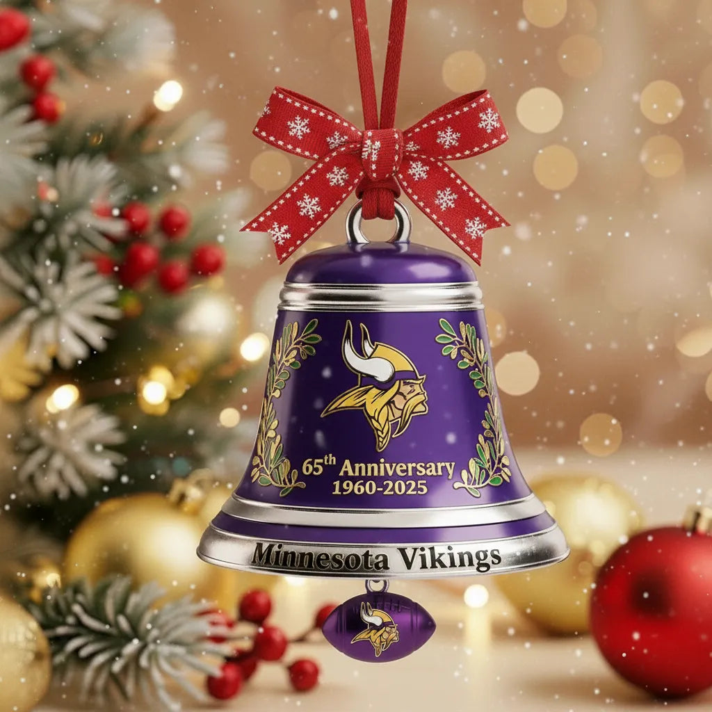🏈NFL Team Anniversary Christmas Bell Ornament