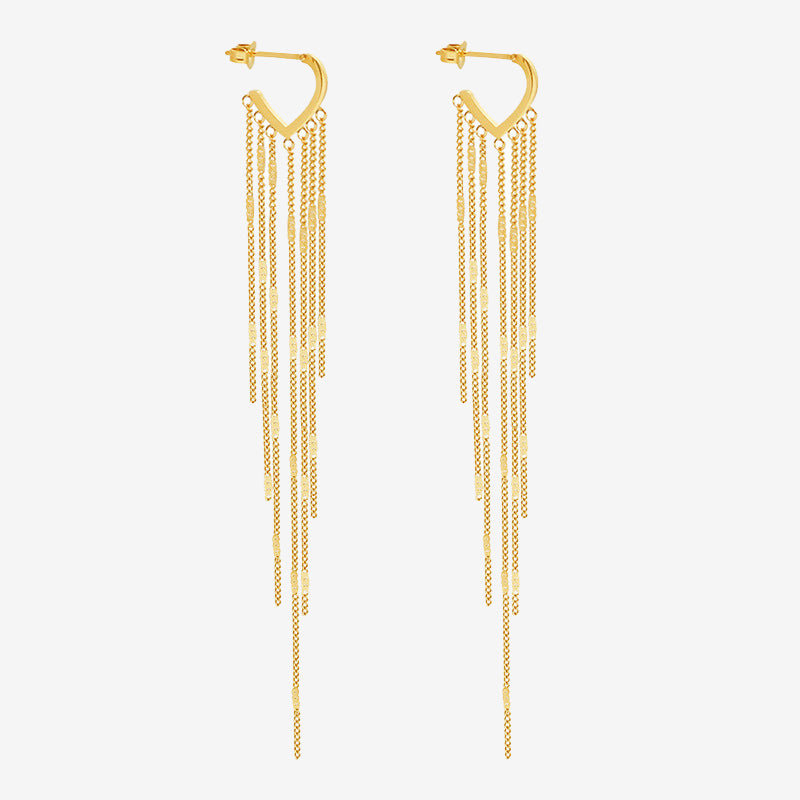Skinny Chain Tassel Earings