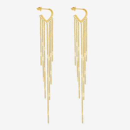 Skinny Chain Tassel Earings