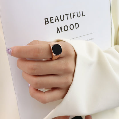 Bold Black Statement Ring