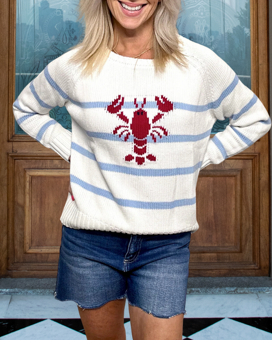 Lobster Stripe Knitted Sweater