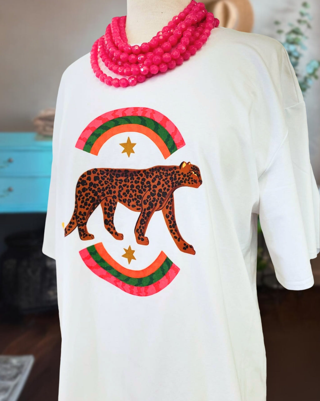Rainvow Leopard  Tee