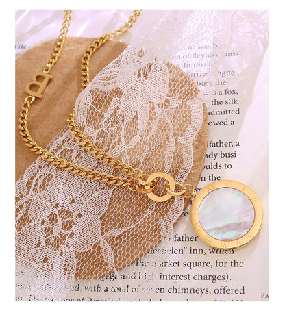 Black & White Double-Sided Pendant Necklace