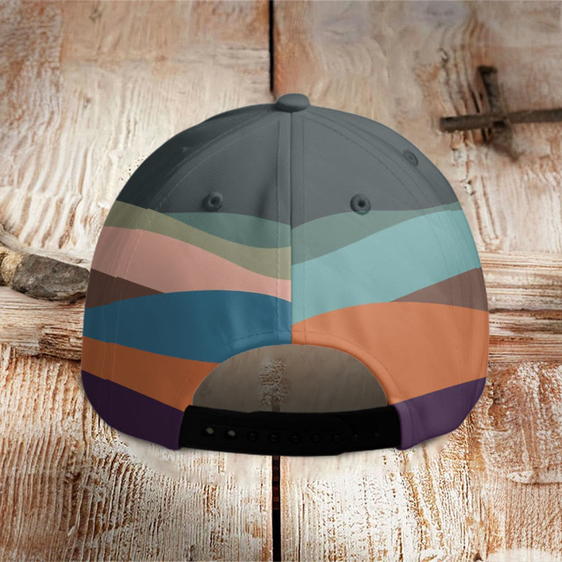 Dashingsoul Cat Mountains Landscape Sunrise Japanese Art Cap