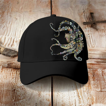 Dashingsoul Colorful Octopus Oil Painting Print Cap