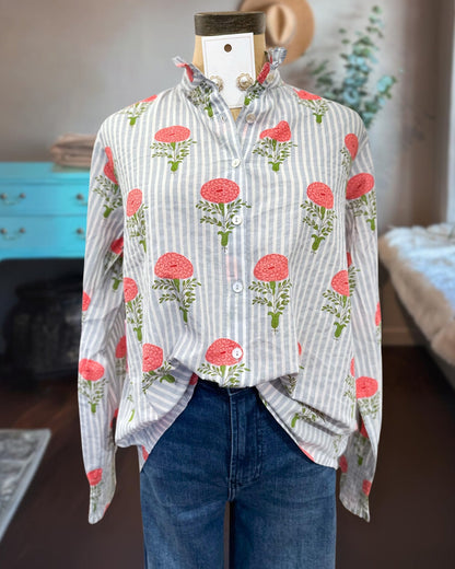 Striped Rose Shirt