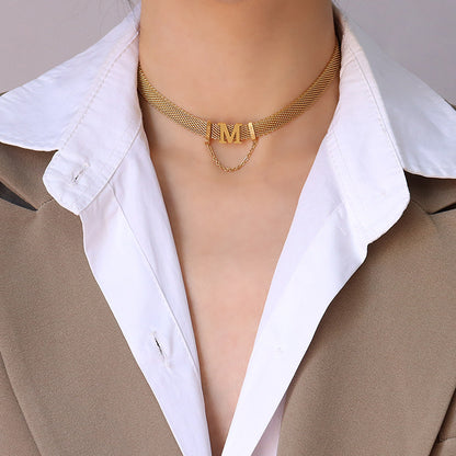 Watchband Chain "MOM" Choker & Bracelet Set