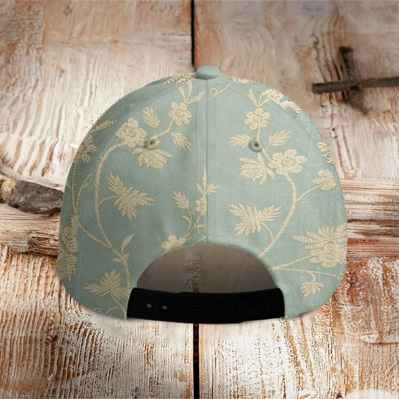 Dashingsoul Retro Floral Art Print Casual Cap