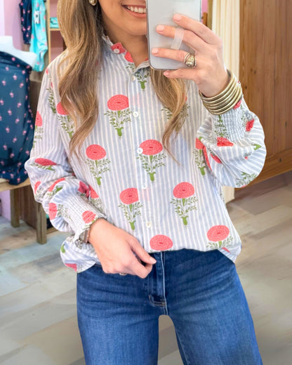 Striped Rose Shirt