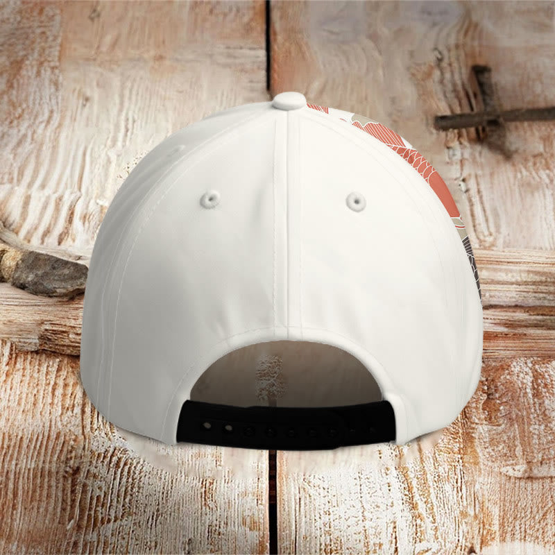 Dashingsoul Good Luck Koi Fish Lotus Print Casual Cap