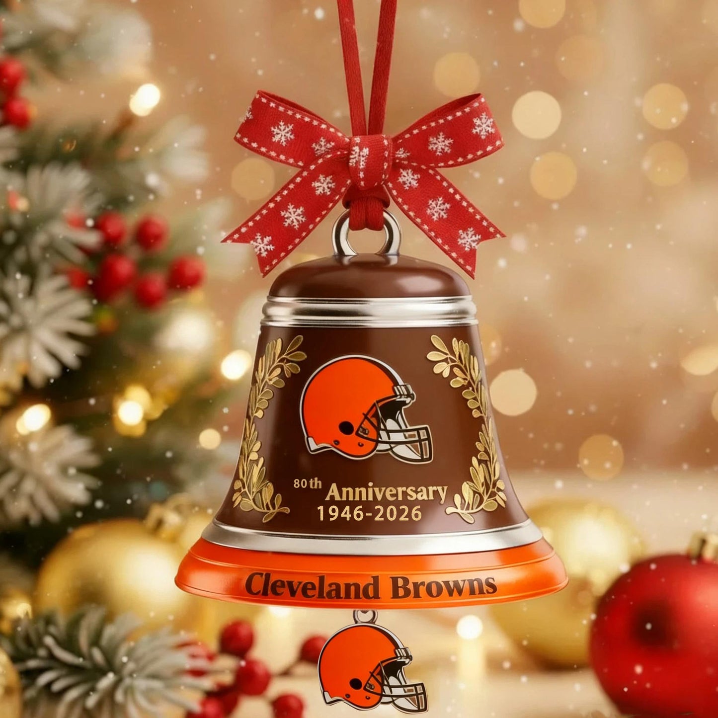 🏈NFL Team Anniversary Christmas Bell Ornament