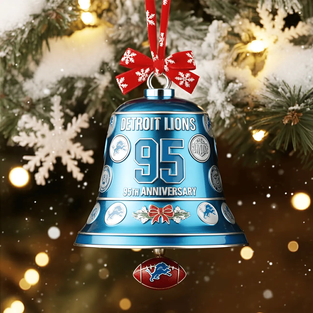 🏈NFL Team Anniversary Christmas Bell Ornament