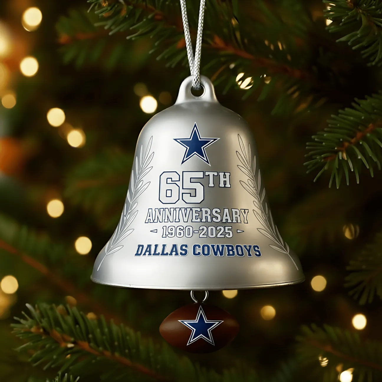 🏈NFL Team Anniversary Christmas Bell Ornament