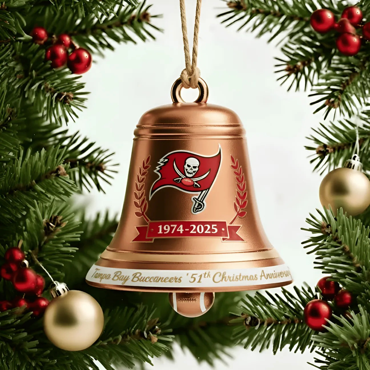 🏈NFL Team Anniversary Christmas Bell Ornament