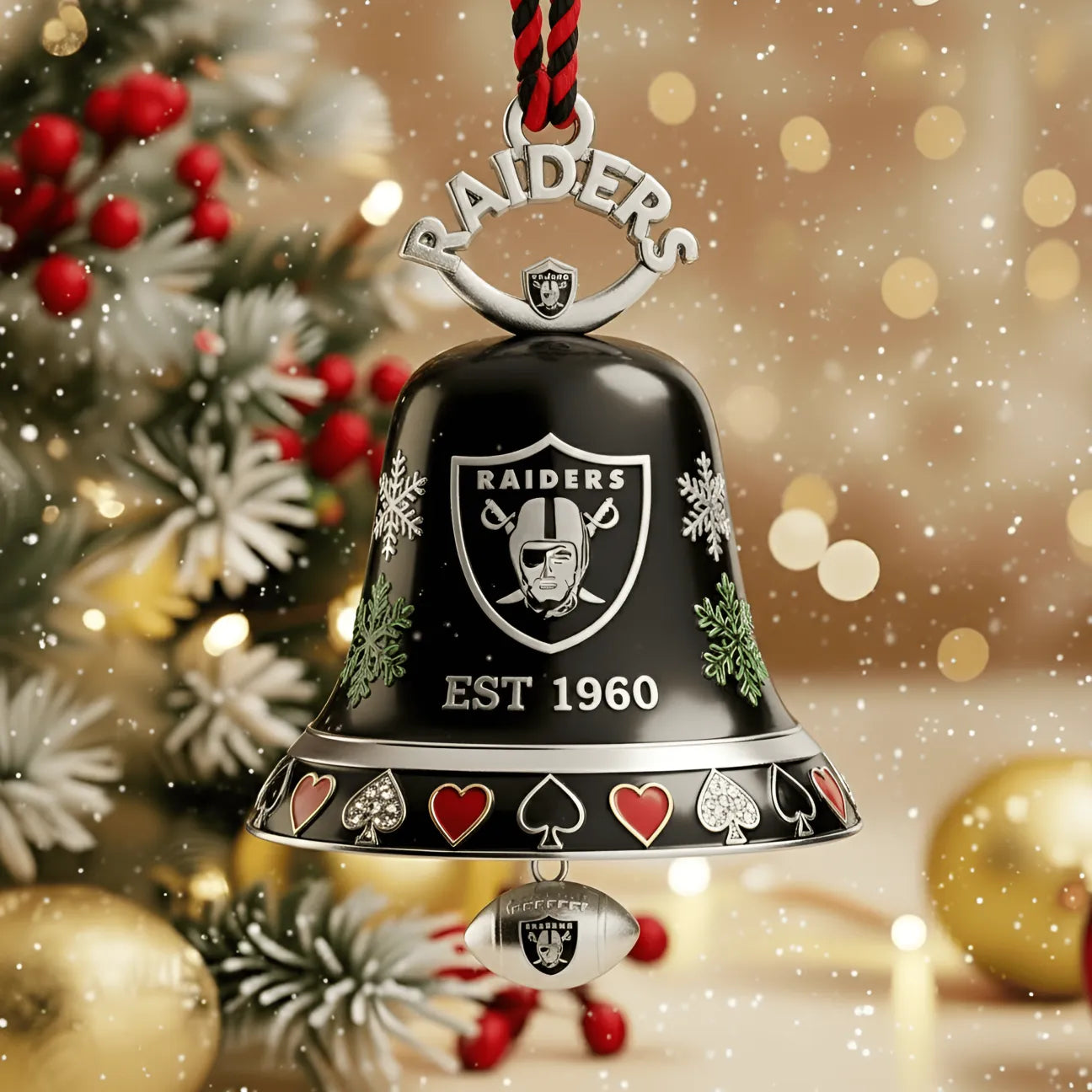 🏈NFL Team Anniversary Christmas Bell Ornament