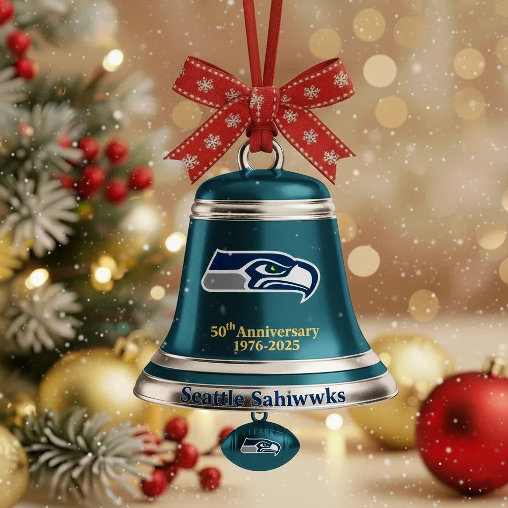 🏈NFL Team Anniversary Christmas Bell Ornament