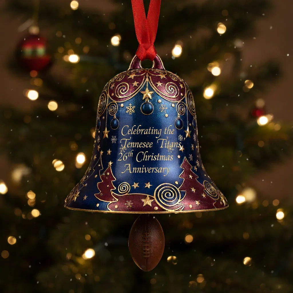 🏈NFL Team Anniversary Christmas Bell Ornament
