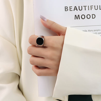 Bold Black Statement Ring