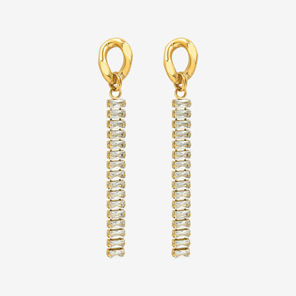 Diamonds Tassel Glowing Drop Earings