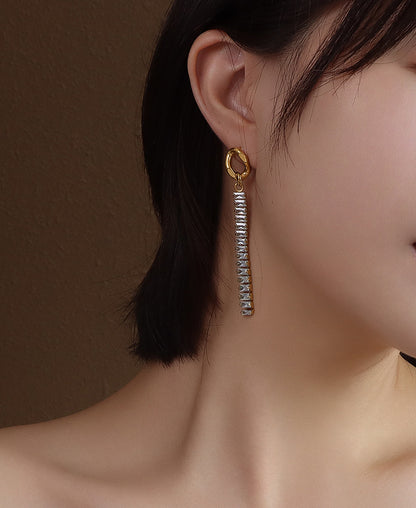 Diamonds Tassel Glowing Drop Earings