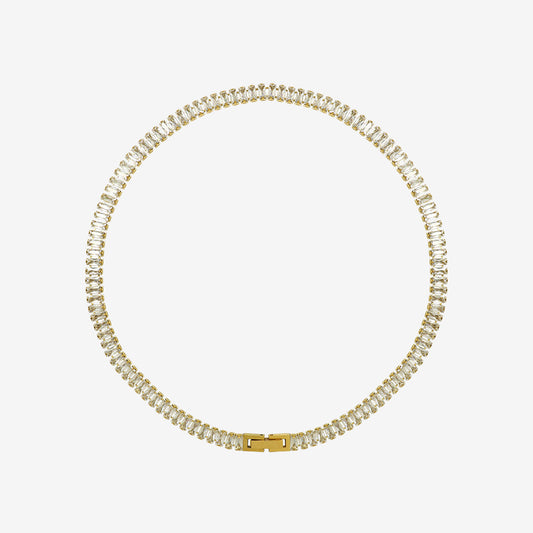 Full Diamonds Inlaid Luxury Half Choker Chain