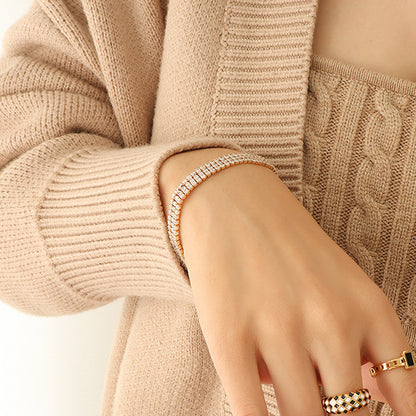 Triple Layers Diamonds Inlaid Luxury Bracelet