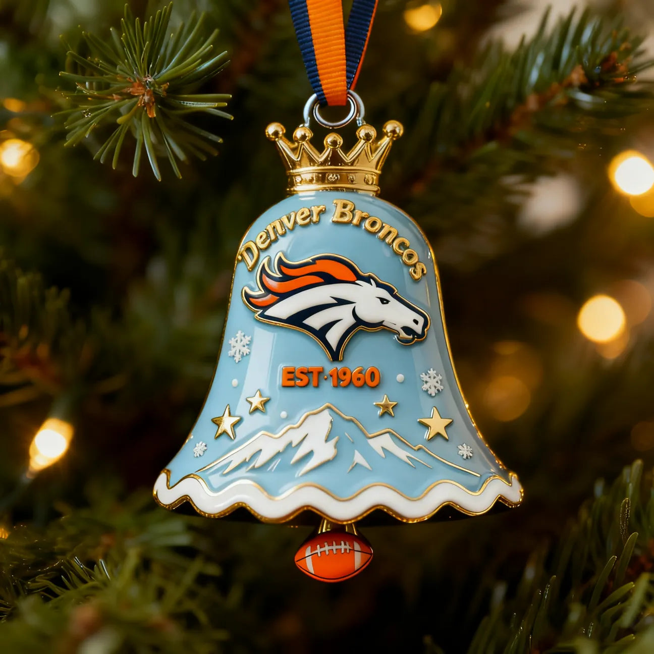 🏈NFL Team Anniversary Christmas Bell Ornament